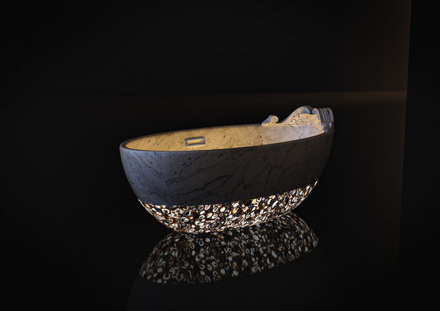 MATERDEI – VASCA DA BAGNO SU MISURA IN MARMO E AGATA